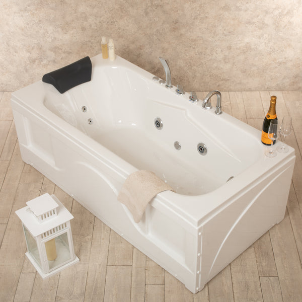 prezzo Vasca Idromassaggio Rettangolare 170x85 cm Cubic Bianca