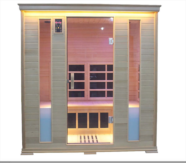 sconto Sauna Finlandese ad Infrarossi 4 Posti 188x148 cm in Hemlock Canadese H188 Vorich Luxury Eco