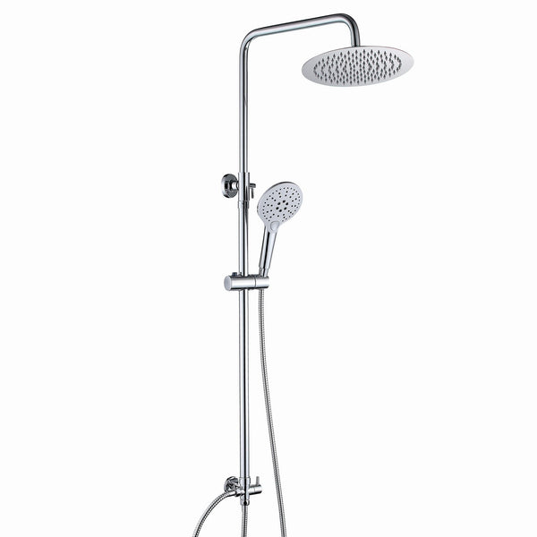 acquista Saliscendi Asta con Soffione Ø20 cm e Doccetta in Acciaio Bonussi Cody Cromato