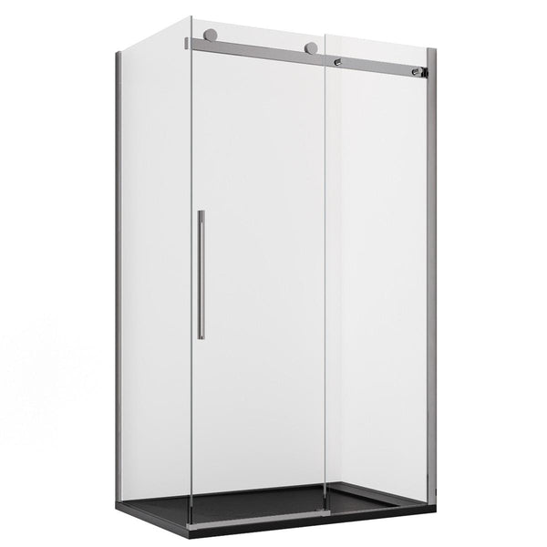 Box Doccia Angolare H195 cm 1 Anta Scorrevole in Cristallo 8mm Trasparente Bonussi Elise Varie Misure sconto