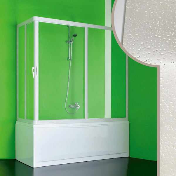 online Sopravasca Angolare 2 Lati 2 Ante Scorrevoli in PVC H150 cm Dorini Bianca Varie Misure