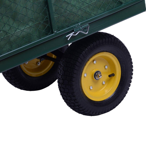 acquista Carretto Carrello a Mano da Giardinaggio in Acciaio 128x62x84 cm