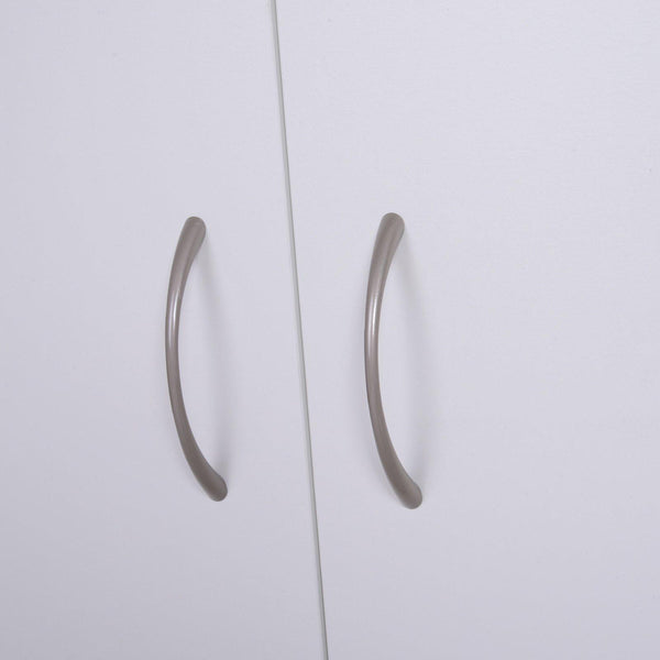 acquista Credenza con 2 Ante e 5 Ripiani in Legno e Bianco 80x32x90.5 cm