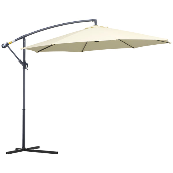 Ombrellone Decentrato da Giardino in Alluminio 3M con Protezione UV Beige prezzo