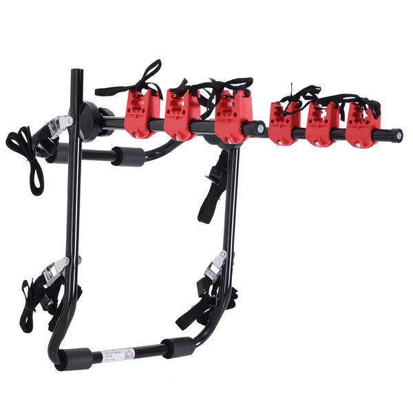 Portabici per Auto Posteriore Pieghevole 3 Biciclette 40 kg in Acciaio e Alluminio 68x52x60 cm prezzo