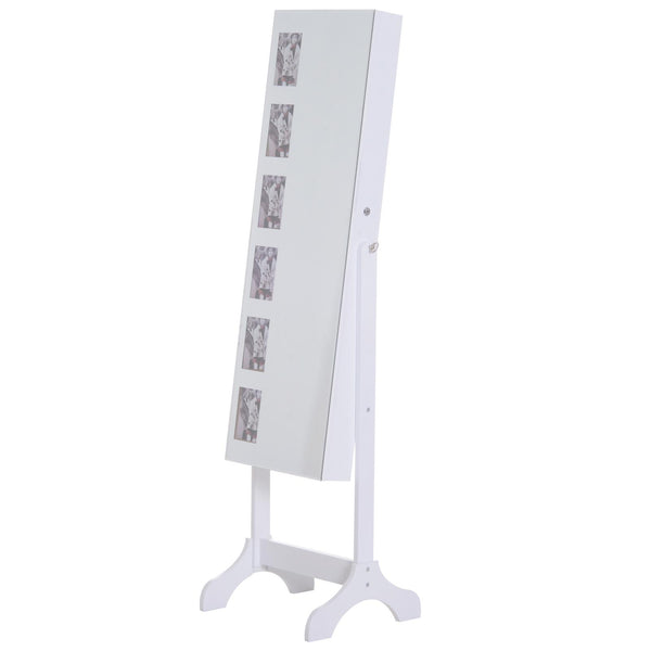 prezzo Specchio da Terra Armadio Portagioie Bianco 48x40x160 cm