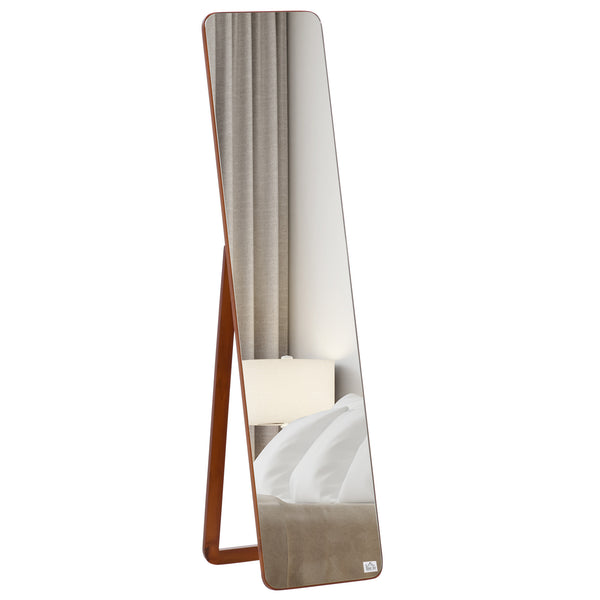 prezzo Specchio da Terra e Parete 37x43x156 cm Struttura in Legno Noce Chiaro