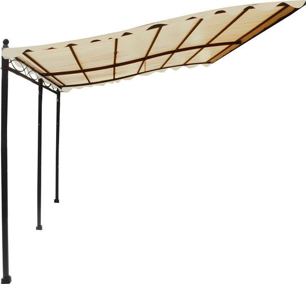 acquista Gazebo Pergola Addossato 3x4 m in Acciaio Antracite