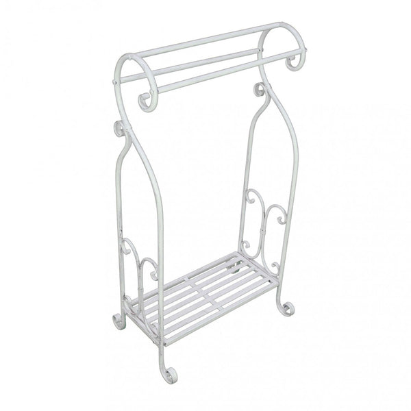 Portasciugamani Clarence 37x33x90 h cm in Acciaio Bianco acquista