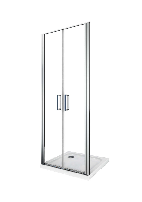 online Porta Parete Doccia 2 Ante Battenti in Cristallo 6mm H190 Saloon Varie Misure