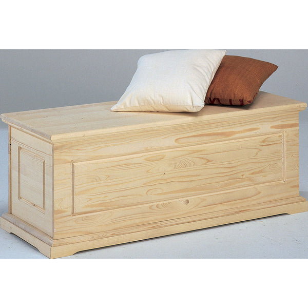 Cassapanca Baule in Legno Abete Grezzo 120x47x46cm Fumer Atene online