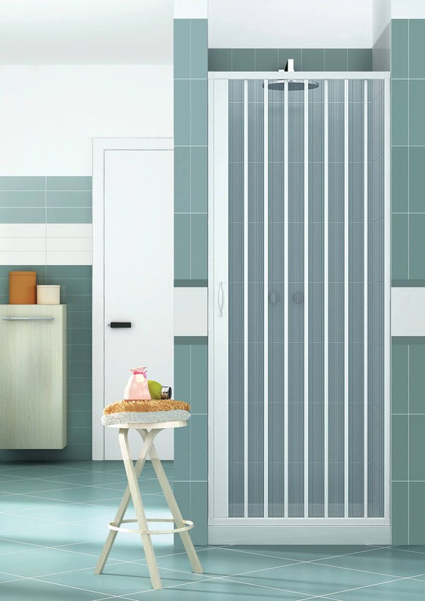 Porta Parete Doccia  1 Anta a Soffietto Apertura Laterale In PVC H185 Caldoni Vens prezzo
