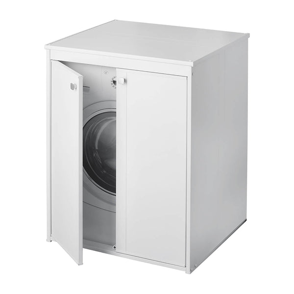 Coprilavatrice da Esterno in PVC 70x60x94cm 2 Ante Forlani Laundry Bianco prezzo