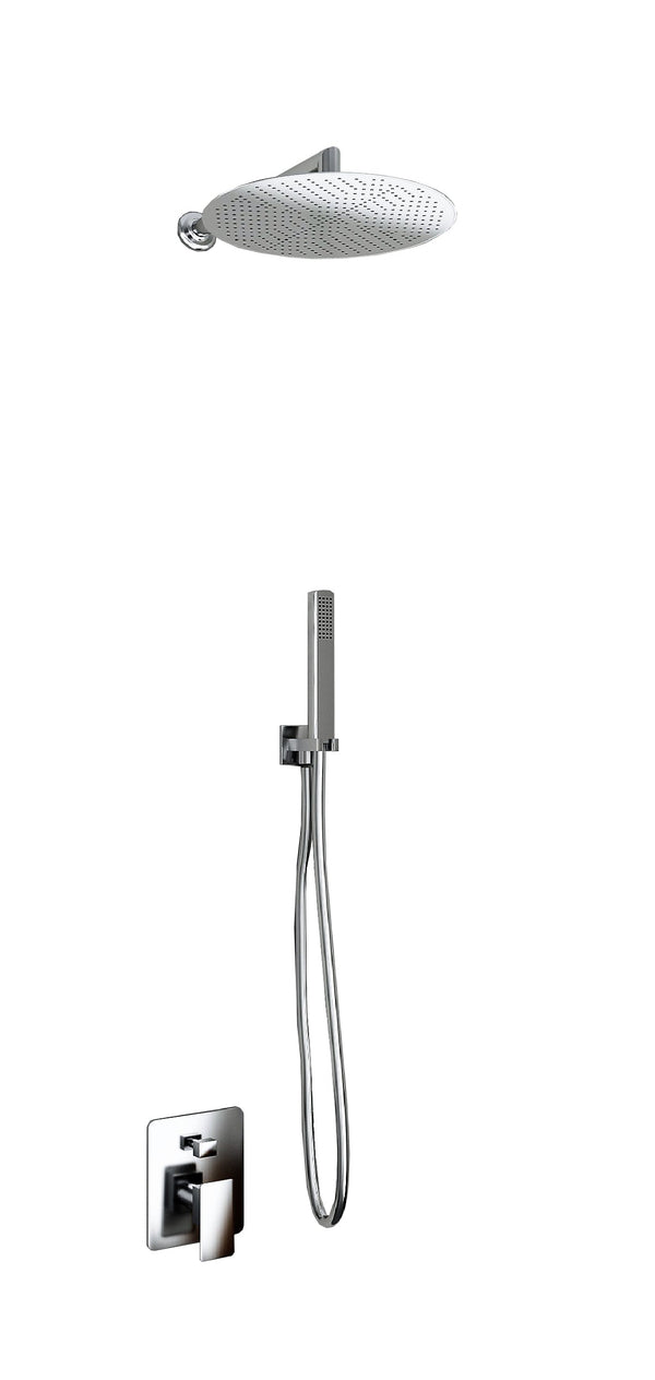 Kit Doccia Soffione Doccino e Miscelatore in Acciaio Inox Ø25 cm da Parete Round online