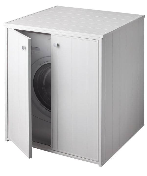 Coprilavatrice da Esterno in PVC 77x71x93,5 cm 2 Ante Forlani Laundry XXL Bianco acquista