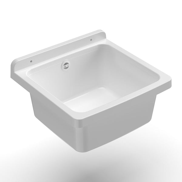acquista Lavatoio 40 cm Pilozzo a Parete Mini in Resina Bianco