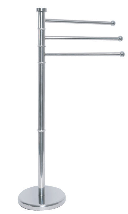 prezzo Portasciugamani a Piantana 3 Bracci 23x23x88 cm in Acciaio Fadi