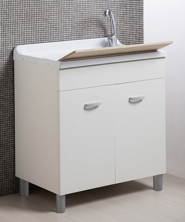 Mobile Lavatoio in ABS 80x50x88 cm 2 Ante Ambrosini Doris Bianco Opaco acquista