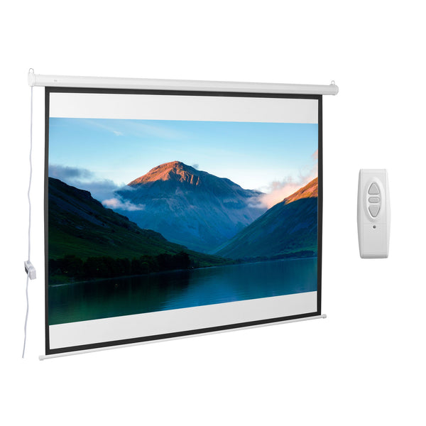 sconto Schermo di Proiezione 100 Pollici Motorizzato Home Cinema Bianco