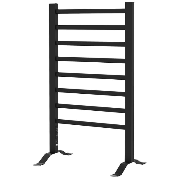 sconto Scaldasalviette Elettrico da Terra o Parete 150W Timer 2-4 Ore 53x35x90 cm Nero