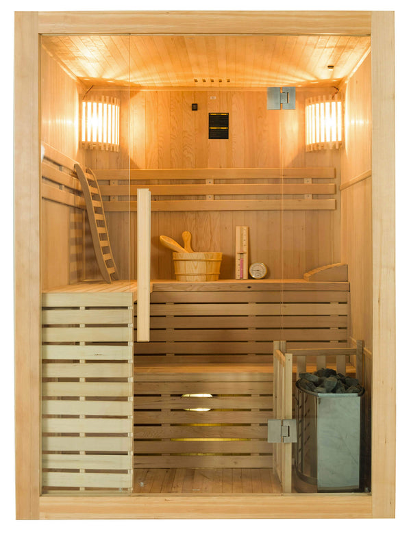 Sauna Finlandese ad Infrarossi 4 Posti 150x150 cm H200 in Legno di Abete Sense 4 prezzo