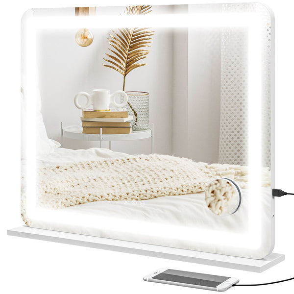 prezzo Specchio Trucco 80x62x14 cm con LED Regolabili Touch e Ingranditore 10x