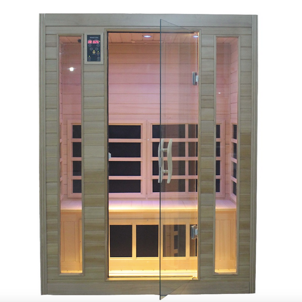 Sauna Finlandese ad Infrarossi 146x97 cm in Hemlock Canadese Diamond Eco sconto