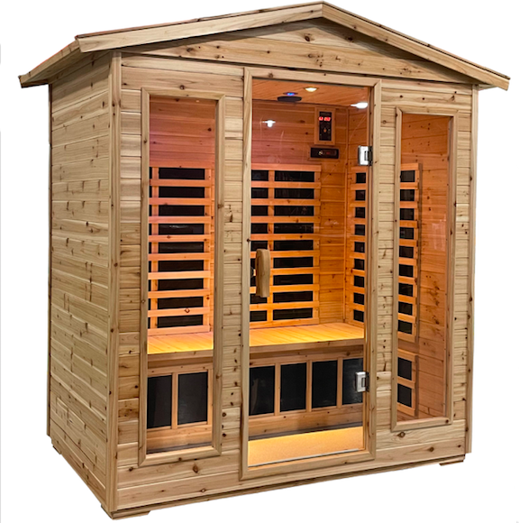 sconto Sauna Finlandese ad Infrarossi 180x120 cm in Cedro Canadese Ortisei