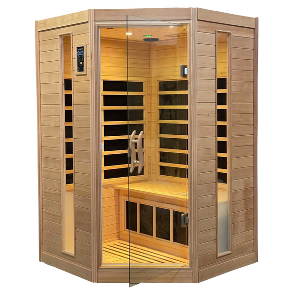 sconto Sauna Finlandese ad Infrarossi 122x122 cm in Cedro Canadese King Eco